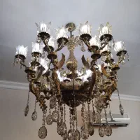 لوستر ۸شاخه با ۲۴شعله برنز