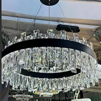 لوستر گرد کریستالی جدید کنترولی سایز ۴۵