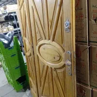درب آپارتمان دولنگ ضدسرقت چوب گردو باچهارچوب