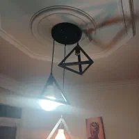 لوستر مدرن لوستر لوستر مشکی سه شعله مینیمال