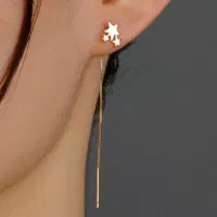 گوشواره طلای بخیه ای،مینیمال،اجرت کم در وزن دلخواه