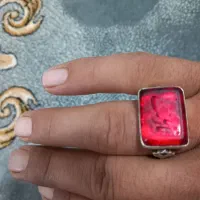 انگشتر نقره نگین یاقوت