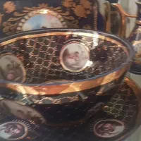 فروش تعدادی ظروف چینی سرمه ای|ظروف سرو و پذیرایی|اصفهان, باغ فدک|دیوار