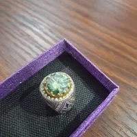 انگشتر دست ساز با نگین موزانایت روسی|زیورآلات و اکسسوری|آستارا, |دیوار