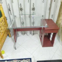 میز کامپیوتر بدنه چوب و فلز