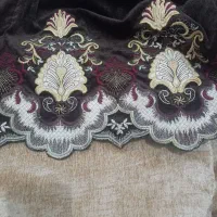 یالان دوطبقه گل دوزی مخمل