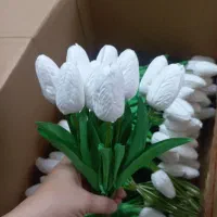 گل های مصنوعی لاله شیپوری پیونی مینا رز ساقه روکش
