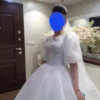 لباس عروس مدل سیندرلا آستین پفی