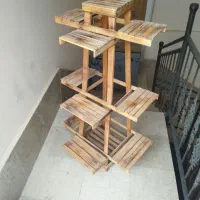 پایه گلدان چوبی