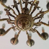 لوستر برنزی و دیواری تو پر.|لوستر و چراغ آویز|تهران, شیخ هادی|دیوار