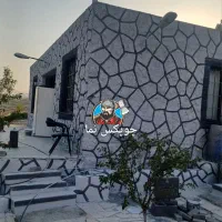 ساخت آلاچیق آبنما نمای باغ باربیکیو شومینه نرده
