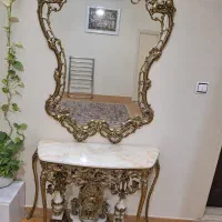 آیینه و شمعدان و ساعت برنجی سلطنتی