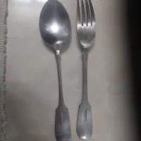 قاشق چنگال نقره سکه عطیقه|کلکسیون اشیاء عتیقه|مشهد, پایین خیابان|دیوار