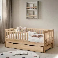 تختخواب نوزادو کودک و نوجوان مونته سوری تمام چوب
