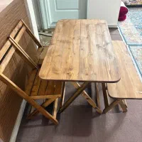 میز ناهار خوری چوبی تاشو