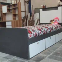 تخت خواب یکنفره ام دی اف|تخت و سرویس خواب|آباده, |دیوار