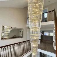 لوستر الماس.کریستالی بلند دوبلکسی کاردی.AC light