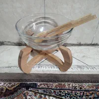 کاسه سالاد خوری با پایه چوب