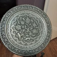 سینی مسی قدیمی دیوارکوب