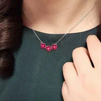 گردنبند نقره+دررنگ های متفاوت/کادوی روززن/خاص