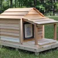 کلبه چوبی و فلزی مناسب سگ و گربه