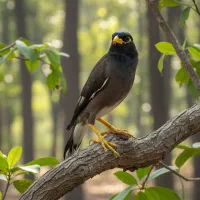 مینا سخنگو خوشگل خاص و کمیاب|پرنده|مشهد, بهاران|دیوار