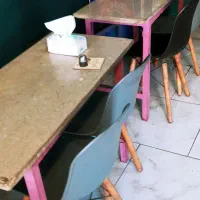 صندلی پایه چوب و فلز