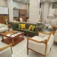 مبل کلاسیک کاجی فرانسوی کویین۸نفره مدل آدرینا