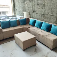 مبل هفت نفره ال دسته دوبل|مبلمان خانگی و میز عسلی|چهاردانگه (تهران), |دیوار