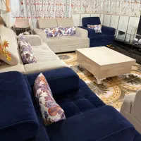 مبل ۹ نفره پارچه ترک در حد نو