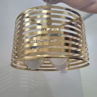 لوستر ۳شعله ابکاری طلایی شهر جم