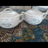 ظروف گل گندمی ژاپنی قدیمی بشقاب گل ویکتوریا فرانسه|ظروف سرو و پذیرایی|یزد, |دیوار