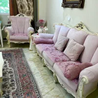 سرویس مبل استیل ۷ نفره و نهارخوری ۸ نفره