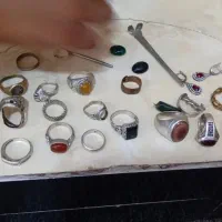 انگشتر .گوشواره .میل. نگین.زنجیر اصل نقره