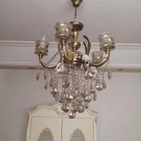 لوستر ده شعله .دوعدد دیوار کوب