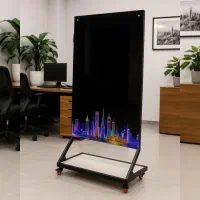 تخته وایت برد شیشه ای با پایه پرتابل مدل رایکا
