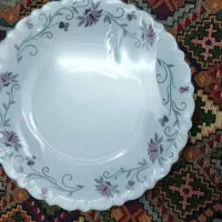 یک دست6عددی پلو خوری گل بنفش