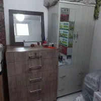 کمدلباس دو درب اینه دراور ۵کشو مناسب جهیزیه نو|جاکفشی، کمد، دراور|مشهد, عبادی|دیوار