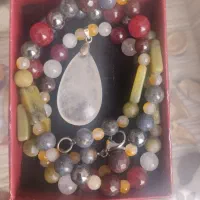 گردنبند و انگشتر سنگ اصل با فاکتور|جواهرات|تهران, شهرک مخابرات|دیوار