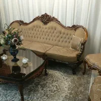 مبلمان سلطنی۹ نفره چوب راش در حد نونو