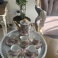 قهوه خوری کلکسیونی طلاکوب لاکچری قدیمی نو