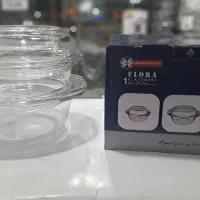 ظروف درب دار ۳تایی پیرکس