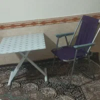 میز و صندلی تاشو فلزی محکم و مقاوم قابل حمل راحت