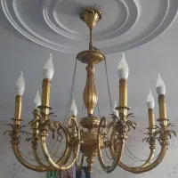 لوستر ۸ شاخه سالم رنگ رزگلد