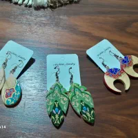 گوشواره دست ساز چوبی