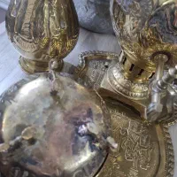 سماور برنجی طلایی|کلکسیون اشیاء عتیقه|مشهد, امیر|دیوار