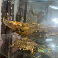 کریستال گلدکیش پایه برنزی|ظروف سرو و پذیرایی|چهاردانگه (تهران), |دیوار