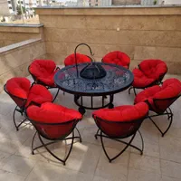صندلی و مبل باغی پانچ با میز آتشدان ۱۵۰|میز و صندلی غذاخوری|شیراز, قالیشویی|دیوار