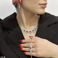 سرویس نقره زمرد زبرجدی کوبیک ۸۴۰۵ نقره رضازاده۱|بدلیجات|تبریز, |دیوار