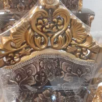 مبل فرانسوی ۹نفره تمام منبت شده کار ملایری|مبلمان خانگی و میز عسلی|قزوین, |دیوار